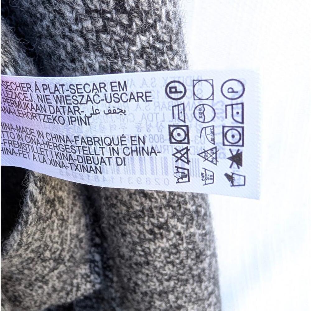 Zara Gray Flecked Knit 100% Wool Short Sleeve Coat Belted Vest, size L - Picture 6 of 8